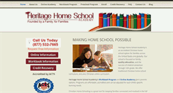 Desktop Screenshot of heritagehomeschool.com