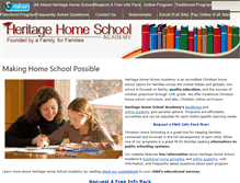 Tablet Screenshot of heritagehomeschool.com